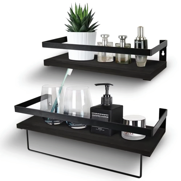 Bla Floating Shelves With - Set Of 2 Bathroom Shelves Wall Hanging - Image 3