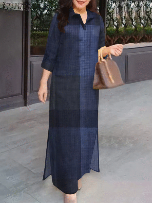 Summer Spring Women Dresses 2025 ZANZEA Vintage  Plaid Checked - Image 6