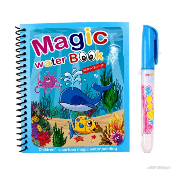 Cartoon Magic Water Painting Coloring Book With Pen Set Children Kid - Image 5