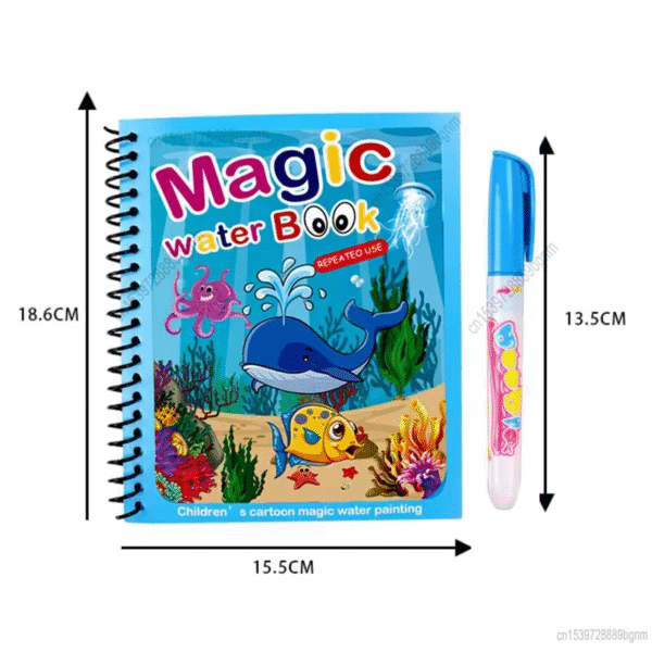Cartoon Magic Water Painting Coloring Book With Pen Set Children Kid - Image 6